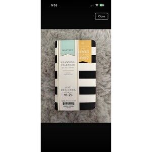 New Blue Sky Day Designer Striped Organization Monthly Planner 2025 2026 2027